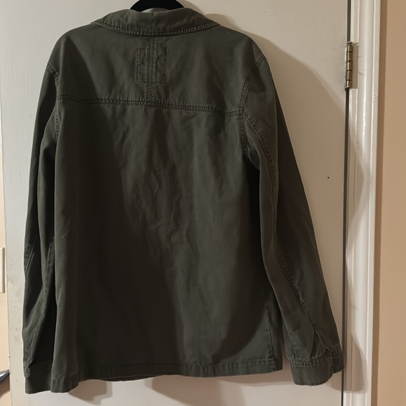 Empyre Men's Olive Green Jacket Size Large Military Style Arm Patches - Picture 4 of 4